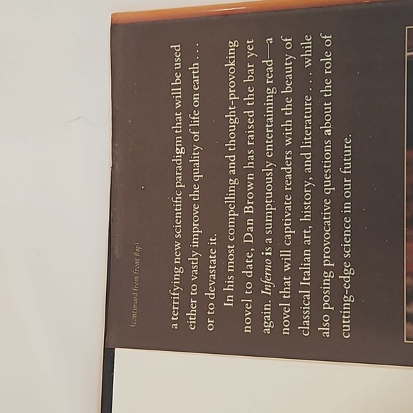 Inferno a novel Dan Brown Fiction 2013 Doubleday First Edition Hardcover book - Picture 13 of 17